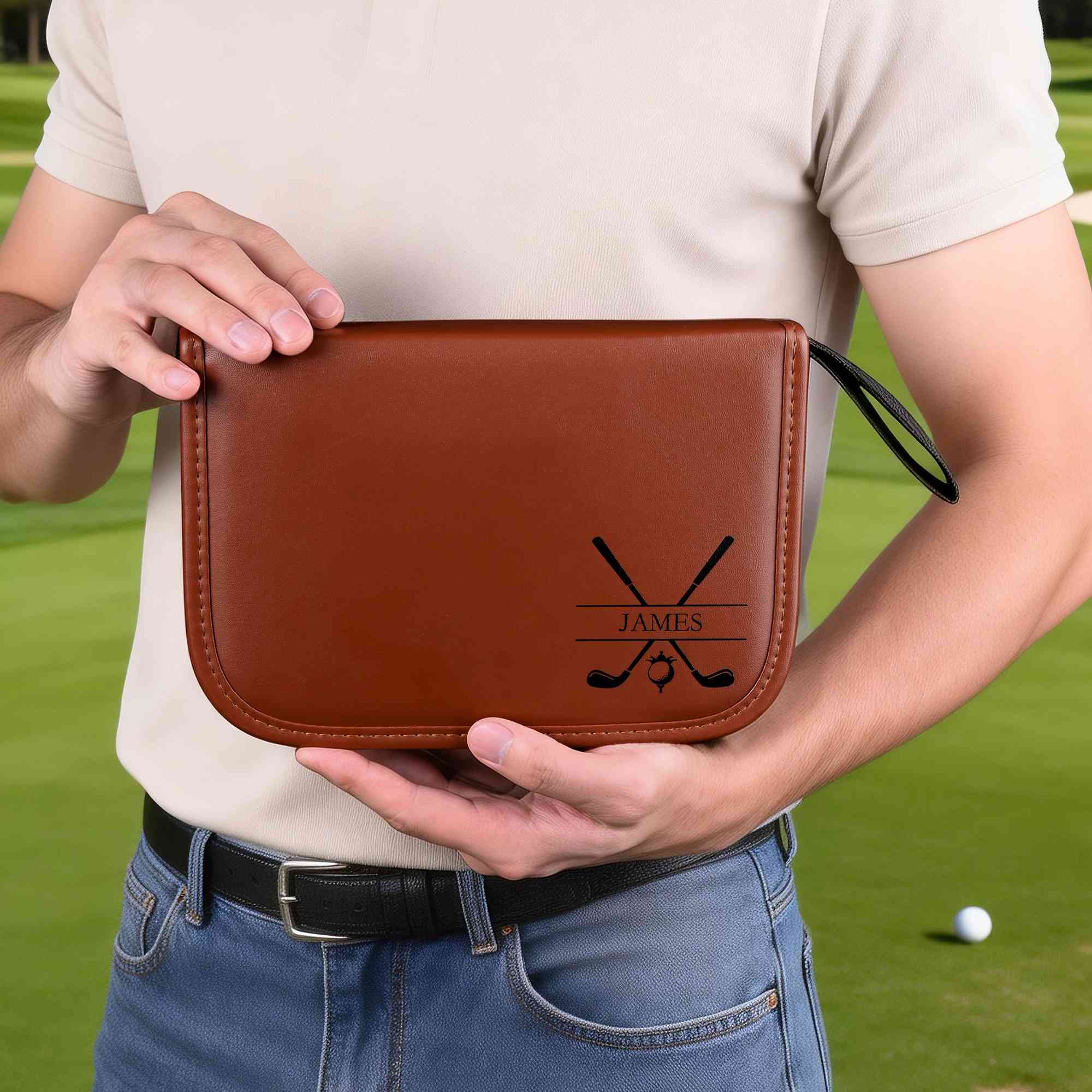 Personalized Name Golf Organizer Pouch and Golf Tools Set, All in