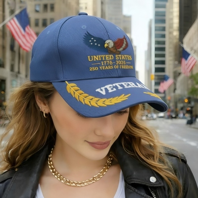Personalized Embroidered Name 4th of July United States Baseball Cap, 250th Anniversary Eagle Hat, Independence Day Gift for American Family/Patriots