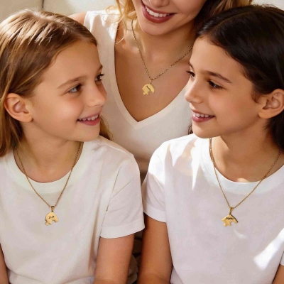 Gepersonaliseerde puzzelkettingen met 2-8 hartjes en namen, delicate familiesieraden, verjaardags-/jubileum-/Moederdagcadeaus voor mama/oma/zussen/familie
