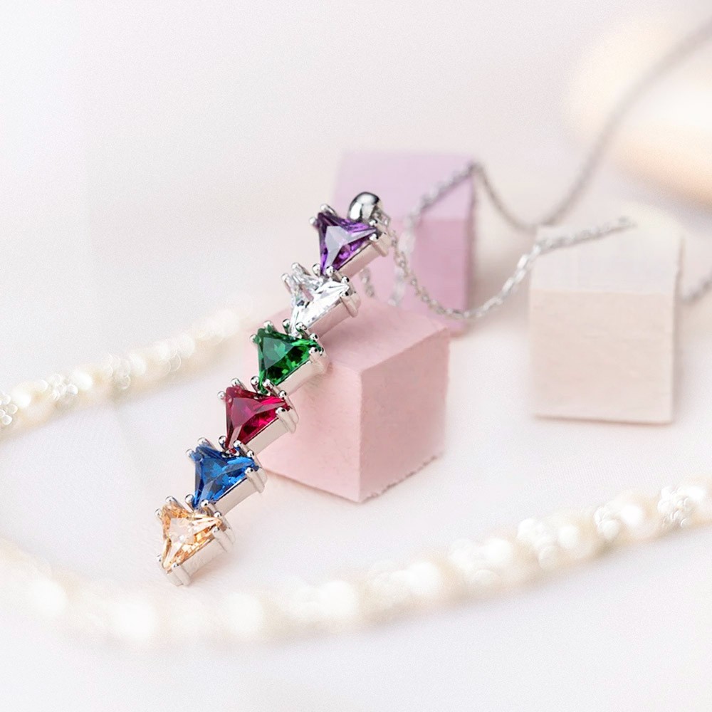 Aangepaste familie geboortesteen ketting voor vrouwen, 1-10 geboortestenen sieraden, cadeau voor moeder/oma/haar, Moederdag cadeau, verjaardagscadeau