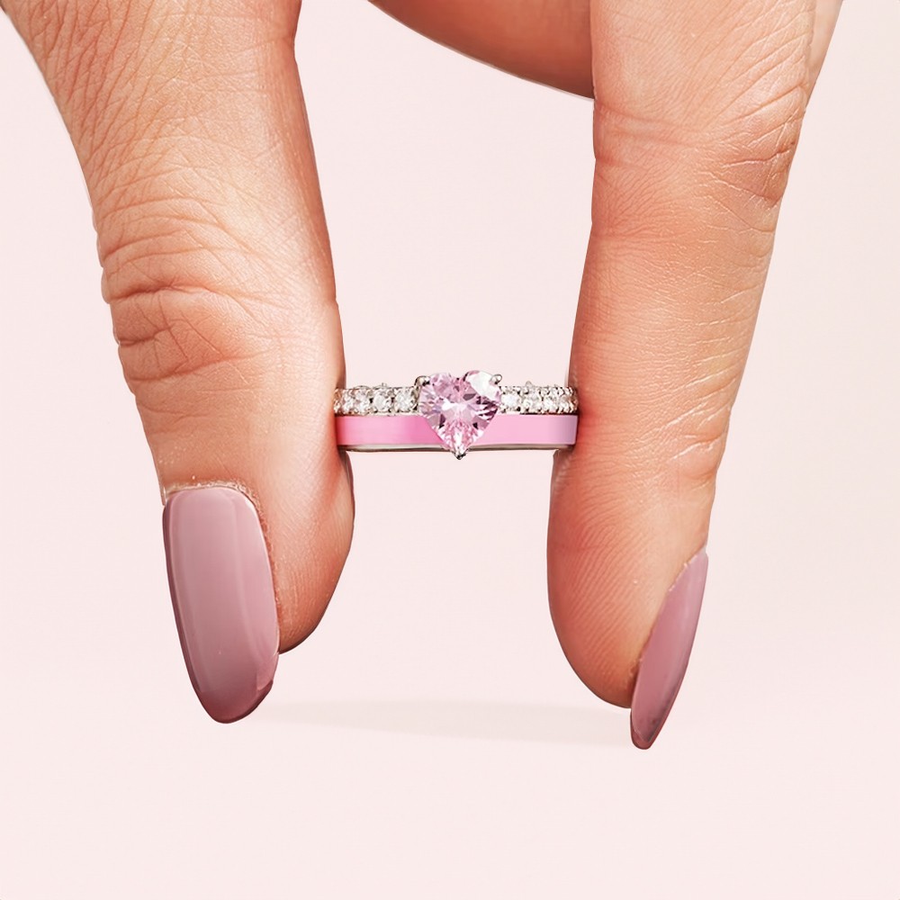 bague pierre rose