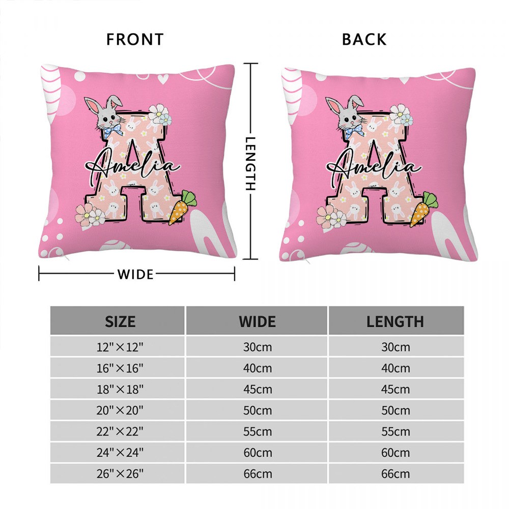 Easter pillow with alphabet