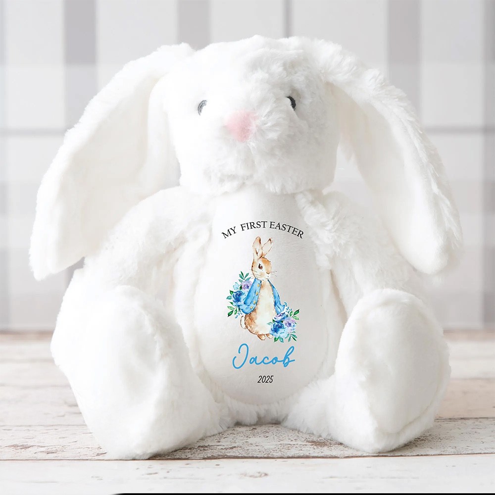 Mein erstes Osterhasen-Kuscheltier-Geschenk - 1. Ostergeschenk für Baby - Personalisierter Osterhase - Osterhase für Kind - Osterandenken