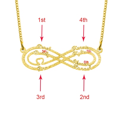 Personalized Sparkling Infinity Name Necklace in Gold