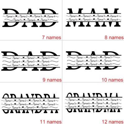 Custom Family Keychain Daddy Keychain Gift for Family