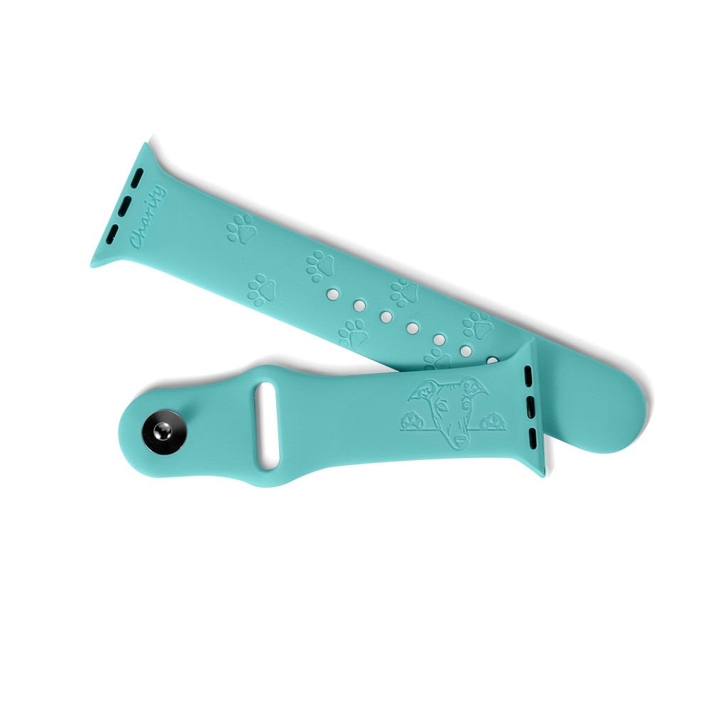 Custom Engraved Dog Breed Watch Band for Apple Watch, Personalized Dog Portrait Silicone Watch Band, Gift for Dog Dad/Mom/Pet Lover/Family/Friends