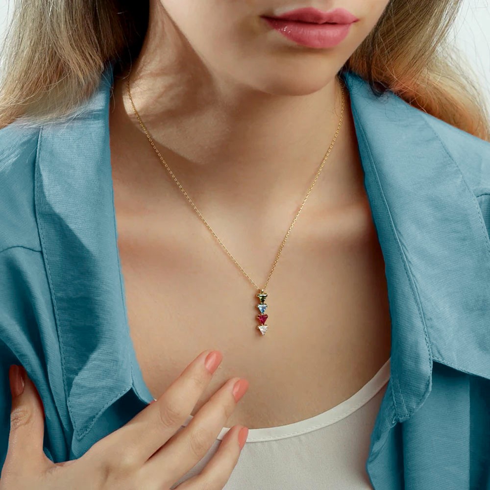 Aangepaste familie geboortesteen ketting voor vrouwen, 1-10 geboortestenen sieraden, cadeau voor moeder/oma/haar, Moederdag cadeau, verjaardagscadeau