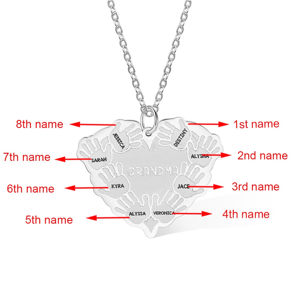 Handprint Family Necklace