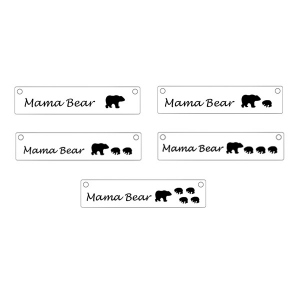 Custom Mama Bear Bar Necklace In Gold Plated
