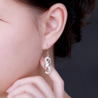 Personalized Infinity Two Name Earrings