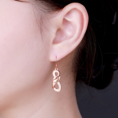 Personalized Infinity Two Name Earrings