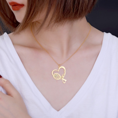 Personalized tennis necklace