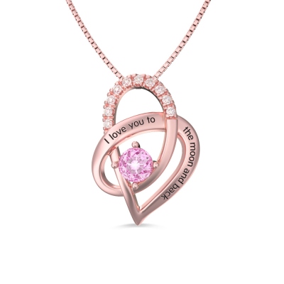 I Love You To The Moon and Back Necklace in Silver