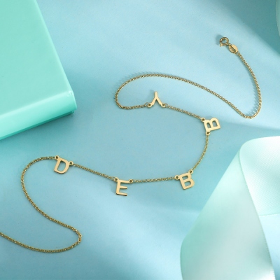 Personalized Letter Necklace in Silver