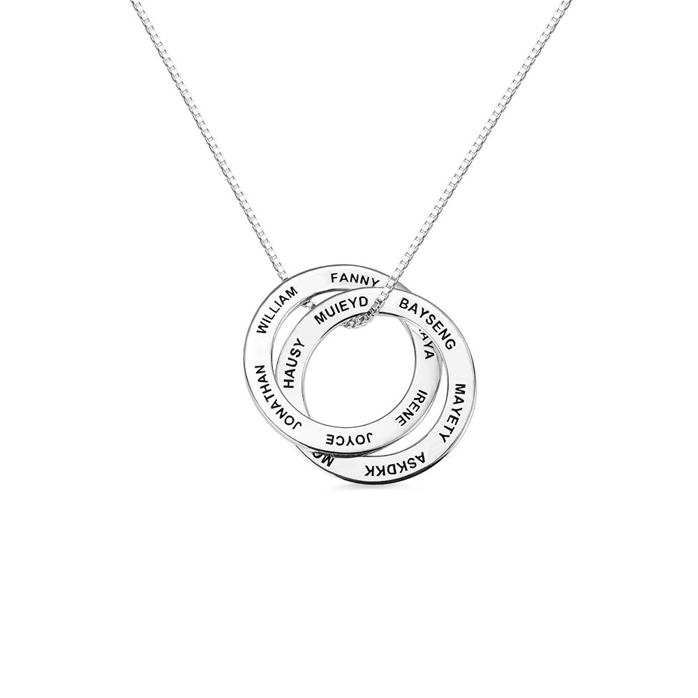 Colar Com Anel Russo Gravado Personalizado