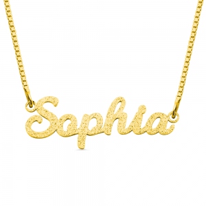 Personalized Sparkling Name Necklace in Gold