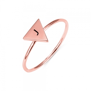 Personalized Triangle Initial Stackable Rings