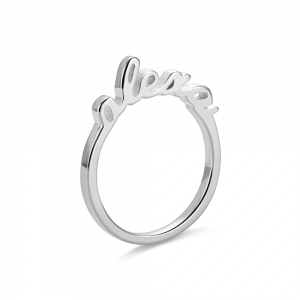 Bague nom empilable personnalisée