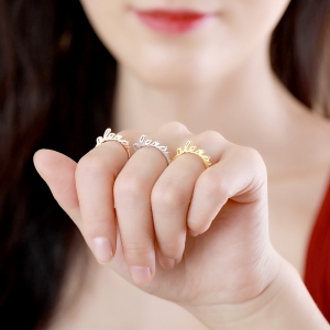 Personalized Stackable Name Ring
