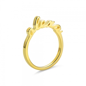 Bague nom empilable personnalisée