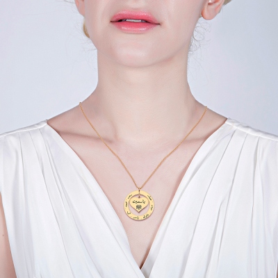 Personalized Heart Arabic Name Necklace