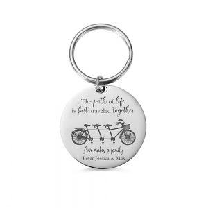 Personalized Family Bicycle Keychain