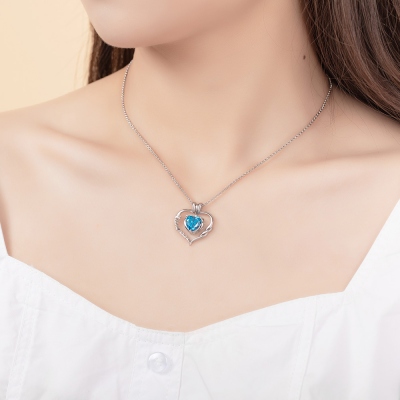 Personalized True Love Birthstone Necklace