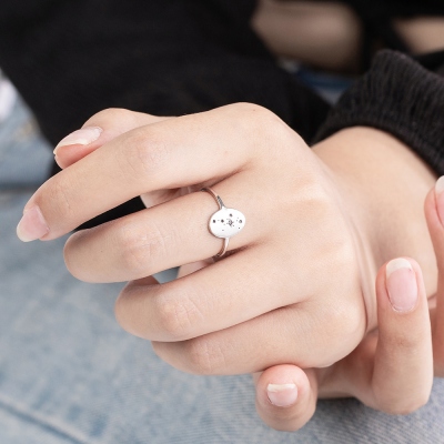 Personalized Star Signet Ring for Her
