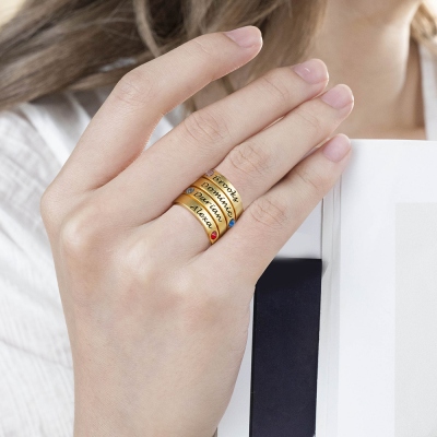 Personalized Birthstone Wrap Ring