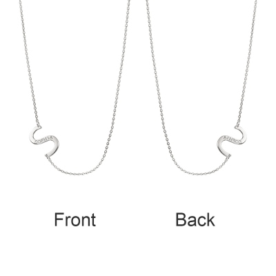Personalized Sideways Initial Name Necklace