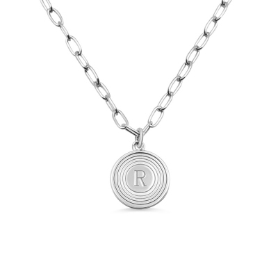 Personalized Initial Link Bracelet & Necklace Set
