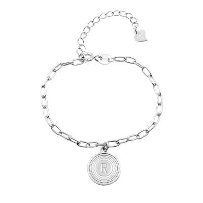 Personalized Initial Link Necklace & Bracelet Set