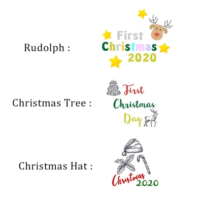 Personalized Christmas Baby Embroidered Bib