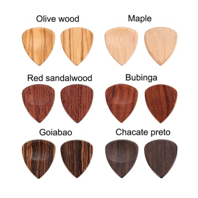 Personalized Wood Guitar Pick with Guitar Shaped Case