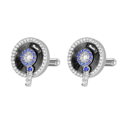 1 Pair Personalized Vinyl Record Cufflinks Retro Style Gift for Men
