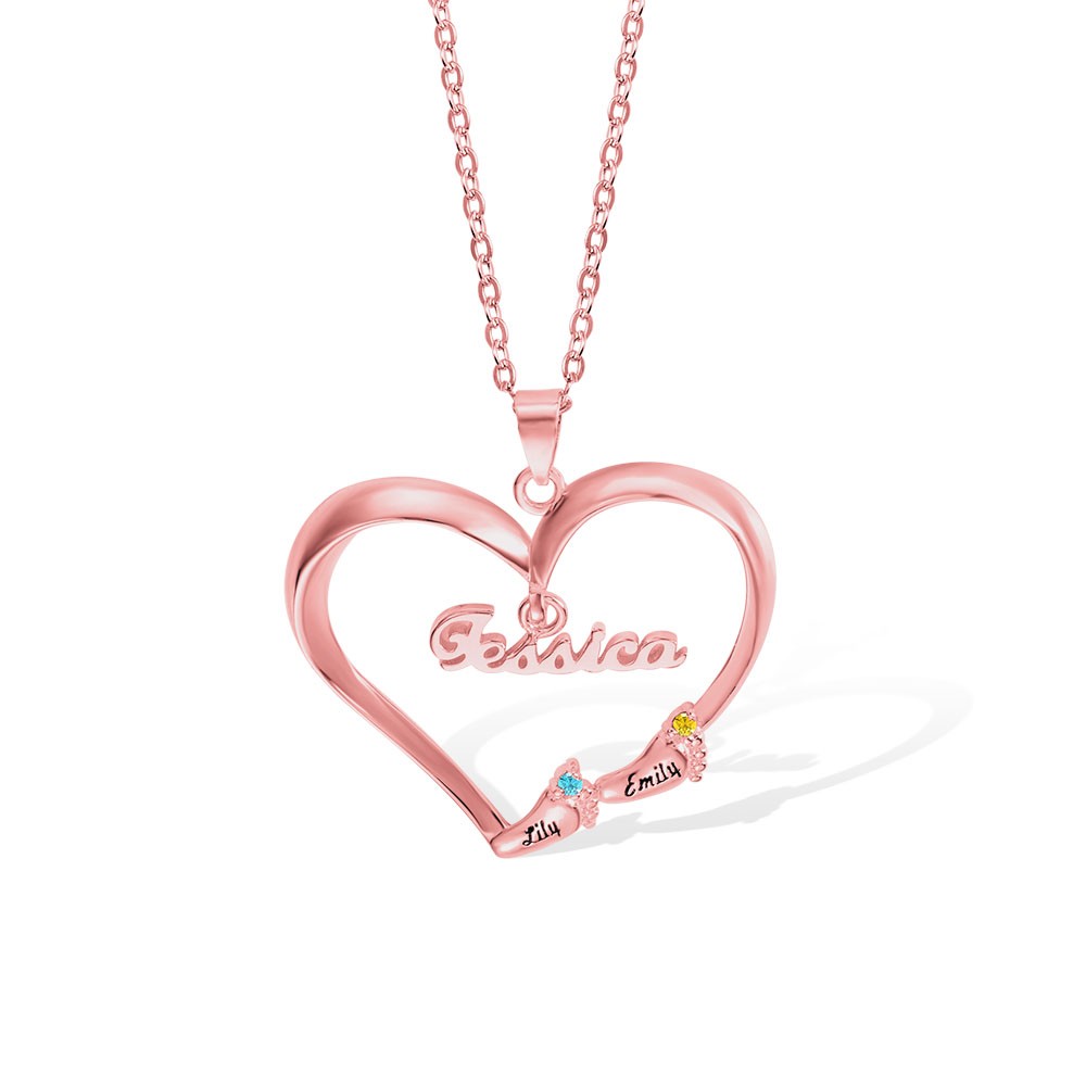 custom footprint necklace