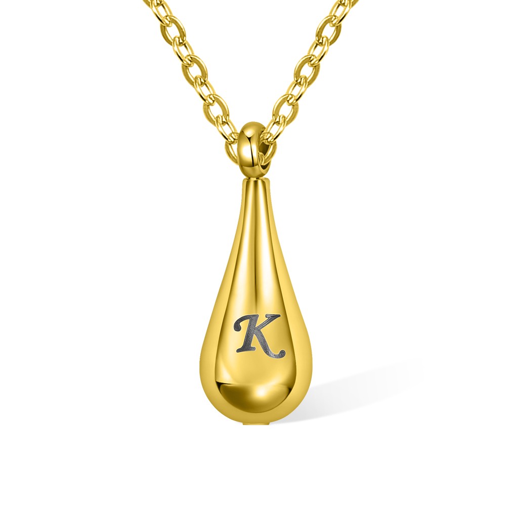 Aangepaste gouden traan crematie urn ketting, kleine traan urn ketting met naam voor as van vrouwen/huisdier verlies/baby, crematie sieraden geheugen cadeau