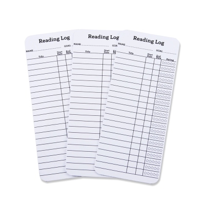 Library Card Bookmarks, 10 Pack Bookmarks, Reading Log, Vintage Library Bookmarks, Reading List, Book Tracker, Gift for Book Reviewer/Reading Lovers