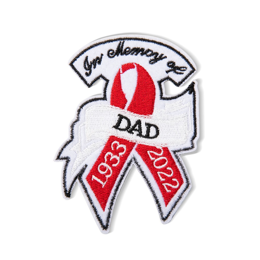 Personalized Embroidered Patch, Custom Memorial Ribbon, In Memory Biker Patch, Patch for Denim, Leather Jackets and Vests, Gift for Family/Friends