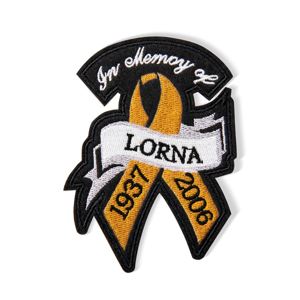 Personalized Embroidered Patch, Custom Memorial Ribbon, In Memory Biker Patch, Patch for Denim, Leather Jackets and Vests, Gift for Family/Friends
