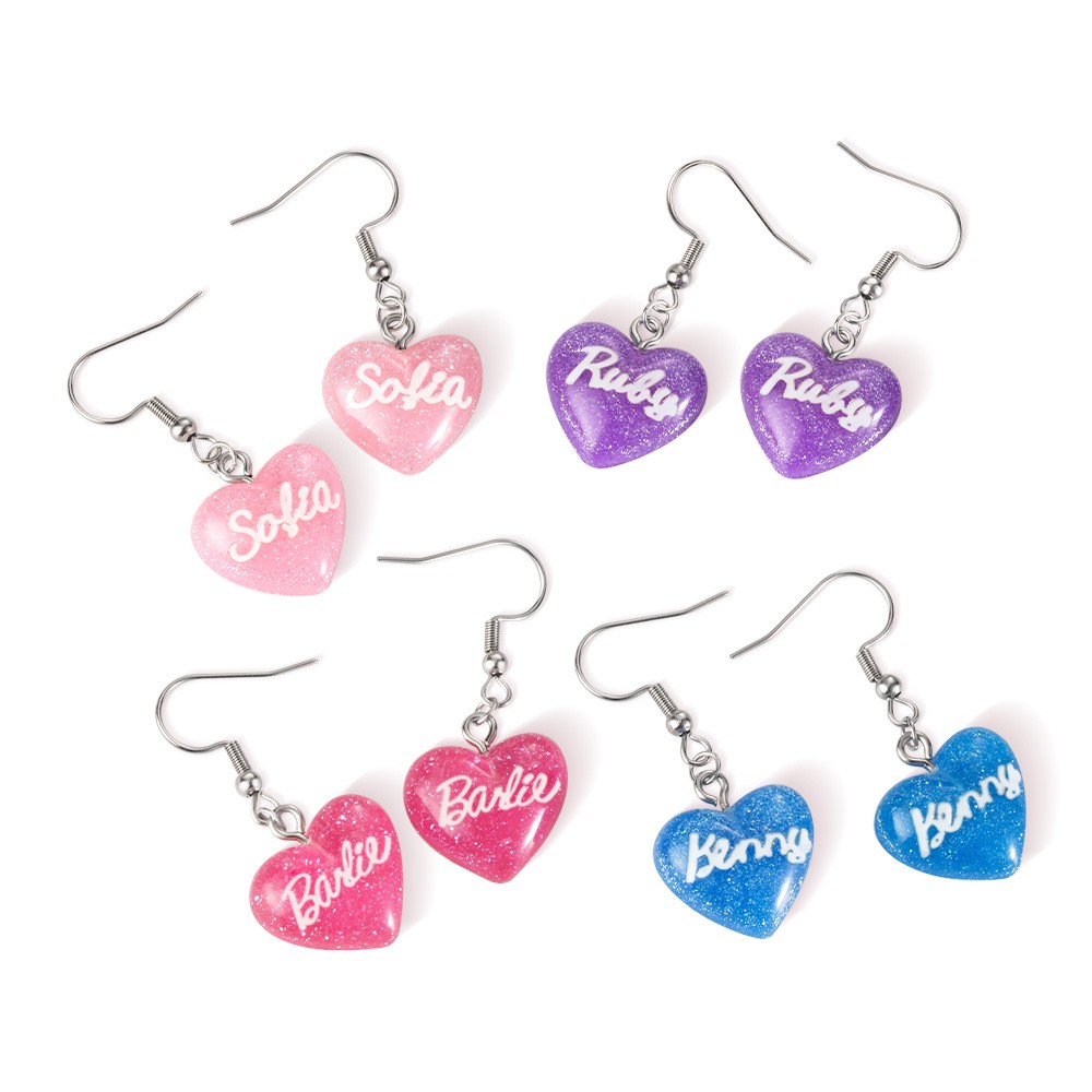 acrylic name earrings