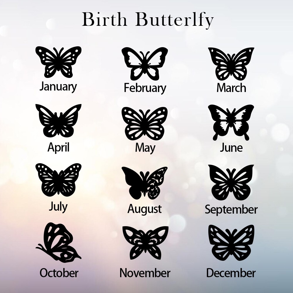 Custom Dainty Birth Butterfly Name Necklace, Birthday/Bridesmaid/Mother's Day Gift for Mom/Wife/Family/Best Friends