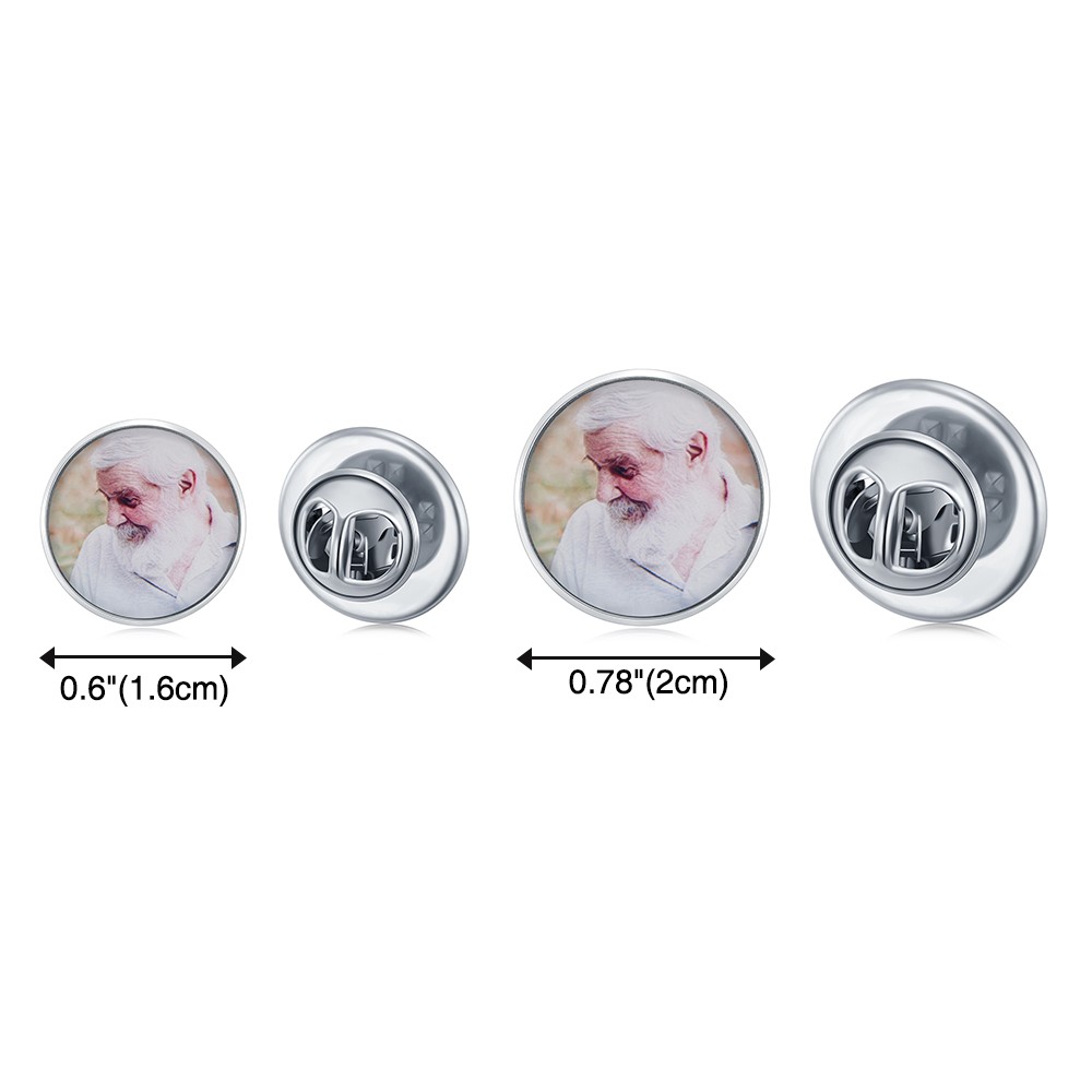 Custom Photo Lapel Pin, Memorial Boutonniere Pin for Men Suit, Wedding Graduation Ceremony Gift for Men/Groom