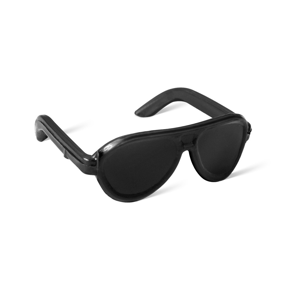 black glasses