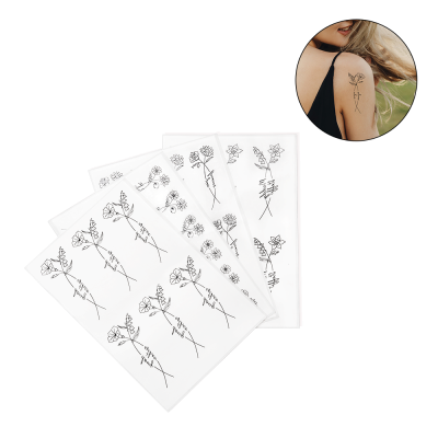 Personalized 2 Name & 2 Birth Flowers Tattoos Designs, Temporary Tattoo Sticker, Digital Downloadable, Gift for Couple/Best Friend/Family