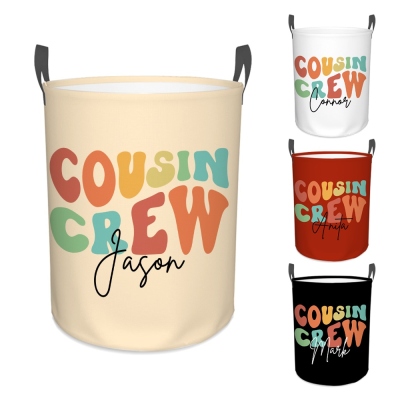 Personalized Cousin Crew Laundry Basket