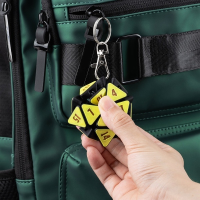 3d Printing Squishable D20 Keychain, Fidget Dice Bag Charm, Squishy Dice, Fidget Toy, Desk Toy, Sensory Toy