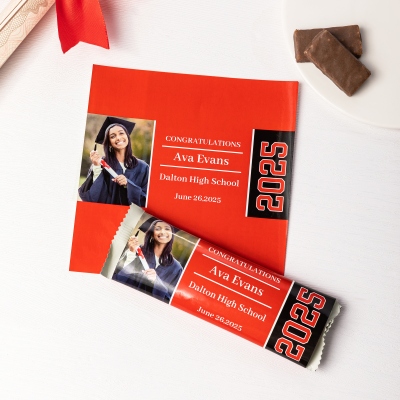 Custom Photo & Name Graduation Chocolate Wrappers, High School/College Graduation Party Favors Class of 2025, Graduation Gifts for Family/Friends