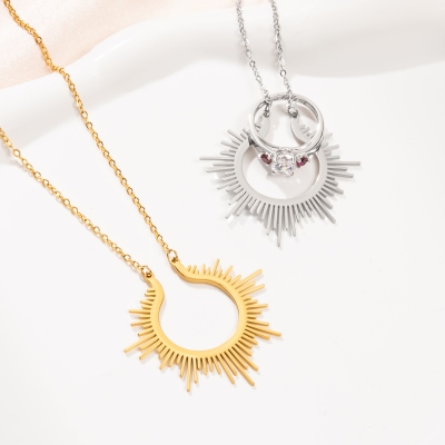Sun Ring Holder Necklace Pregnant Women Gift Gold Ring Keeper Necklace For Nurse Wedding Ring Holder Gift For Vet Ring Saver Necklace