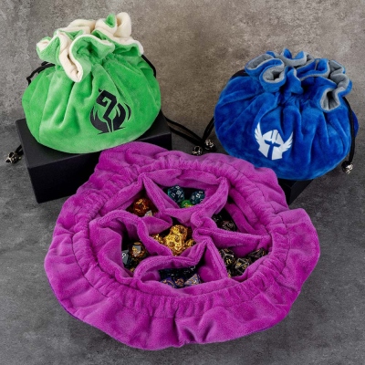 Custom DND Class Immense Dice Bags with Pockets, Capacity 150+ Dice, Great Organizer for Dice Hoarders, Dice Storage, Dice Vault, DND Gifts